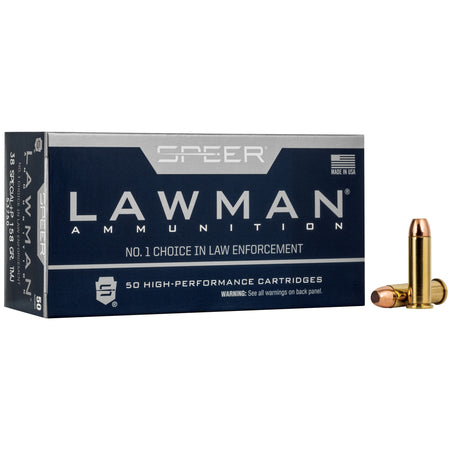 Speer Lawman +P Total Metal Jacket Round Nose 158 Grain .38 Special 900 fps