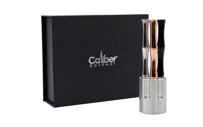 Caliber Gourmet Revolver Cylinder Cast Aluminum Pen Holder, 3 Pens Included CBG-1062