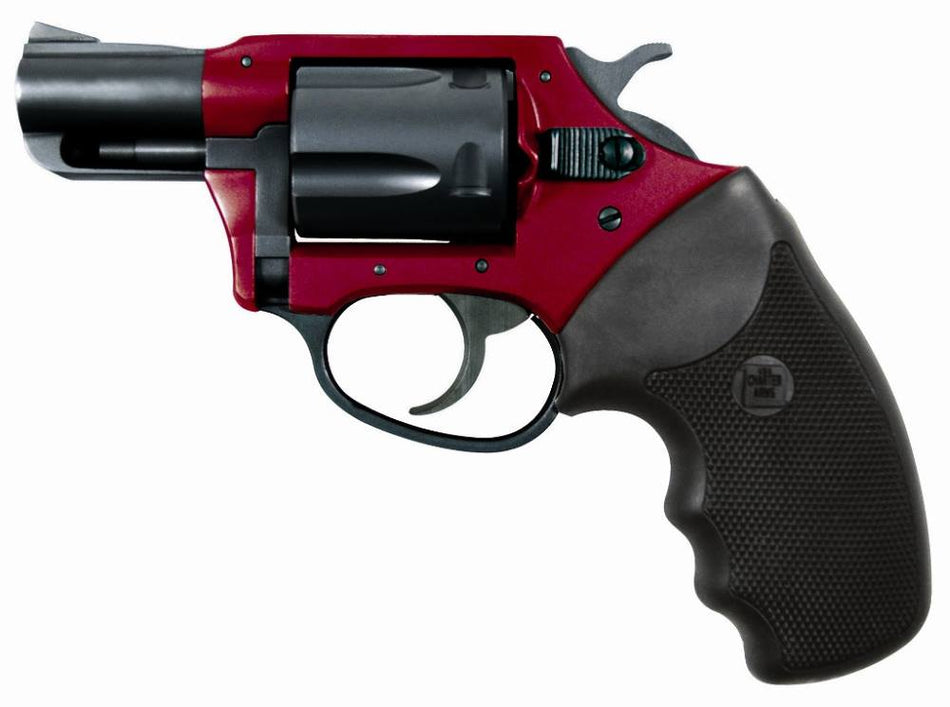 Charter Arms 53824 Undercover Lite Small 38 Special, 5 Shot 2" Black Passivate Stainless Steel Barrel & Cylinder, Red Aluminum Frame w/Black Finger Grooved Rubber Grip, Exposed Hammer