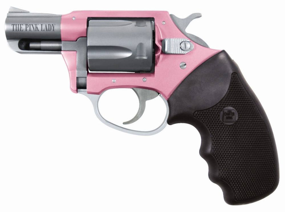 Charter Arms 53830 Undercover Lite Pink Lady Small 38 Special, 5 Shot 2" Stainless Steel Barrel & Cylinder, Aluminum Frame w/Black Finger Grooved Rubber Grip, Exposed Hammer