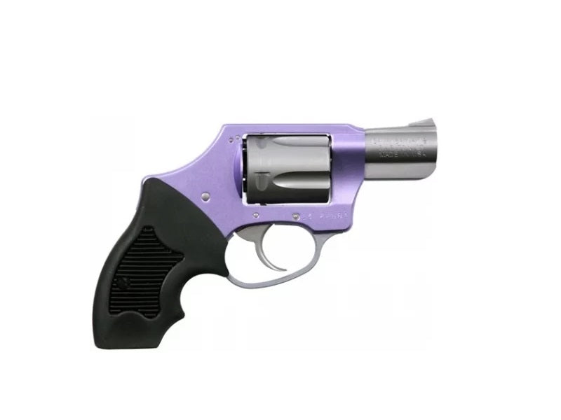 Charter Arms 53841 Undercover Lite Lavender Lady Small 38 Special 5rd 2" Stainless Steel Barrel & Cylinder, Lavender Aluminum Frame, Black Finger Grooved Rubber Grip, Concealed Hammer