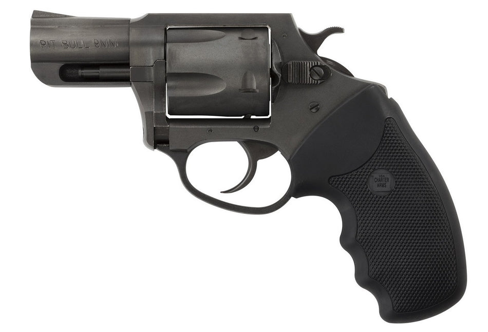 Charter Arms 69920 Pitbull 9mm Luger 5rd, 2.20" Black Nitride Steel Barrel, Cylinder & Frame w/Black Finger Grooved Rubber Grip