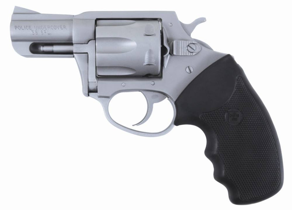 CHARTER POL UNDRCVR 38SP SS 2" RUBBER GRIPS / 6-SHOT