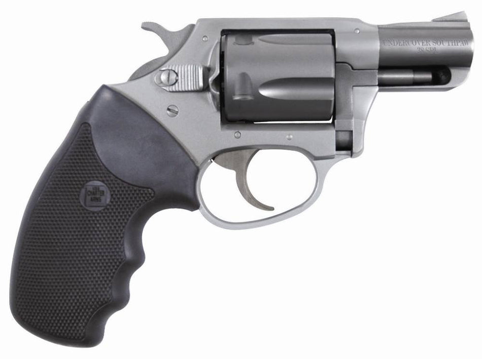 Charter Arms 93820 Undercover Lite Southpaw Compact 38 Special, 5 Shot 2" Stainless Steel Barrel & Cylinder, Anodized Aluminum Frame w/Black Finger Grooved Rubber Grip, Exposed Hammer, Left Hand