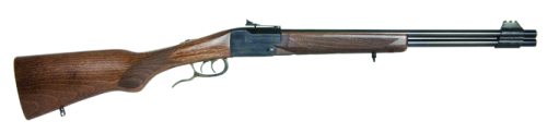 Chiappa Firearms 500111 Double Badger Full Size 22 WMR 2rd, 19" Blued Barrel & Receiver, Beechwood Folding Checkered Stock, Right Hand