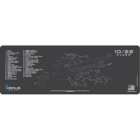 Cerus Gear ProMat Ruger 10/22 Schematic 12 x 36 Inch Grey