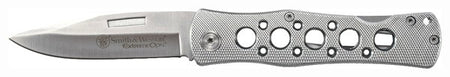 Smith & Wesson Extreme Ops 3.5" Drop Point Lockback Folder Knife with Textured Aluminum Handle