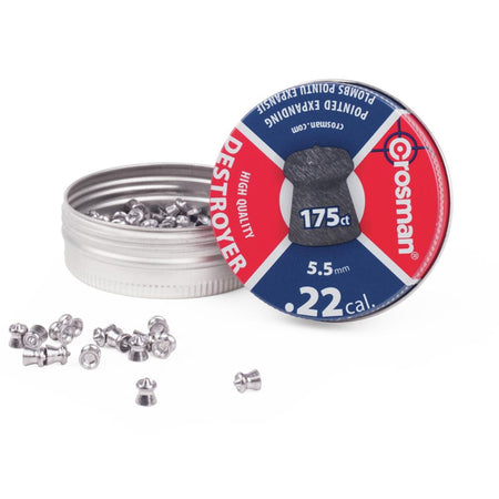 Crosman Destroyer Air Rifle Pellets .22 Cal 5.5mm Pointed Design 175ct