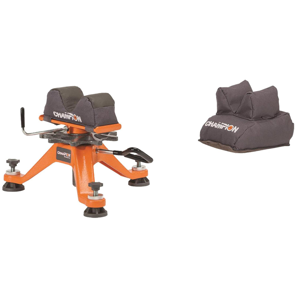 Champion Tri-Stance Firearm Shooting Rest with Rear Bag 360-Degree Rotation
