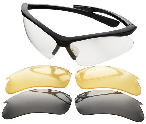 Champion Open Frame Black Shooting Glasses with Interchangeable Lens Kit