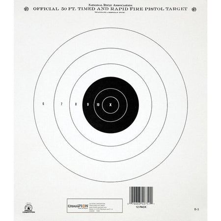 Champion Paper Shooting Targets GB-2 Timed/Rapid Fire 50 Yd 12ct