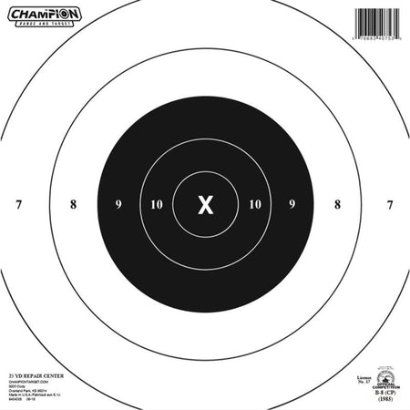 Champion Official NRA Timed and Rapid Fire Paper Targets 25 yd GB-8(CP) - 12 Pack