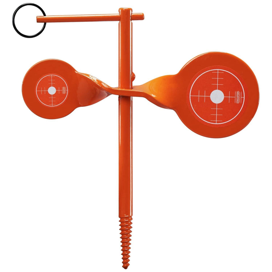 Champion Rimfire .22 Cal Double Gong Spinner Target Orange Steel Construction