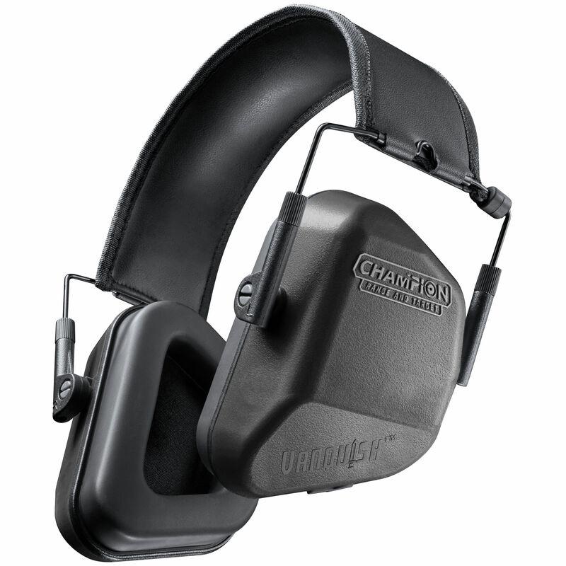Champion Vanquish Collapsible Passive Ear Muffs 24 NRR Shooting Black