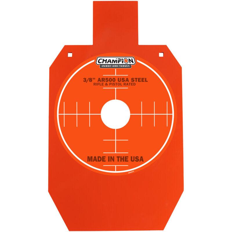 Champion AR500 Steel Center Mass 66 Percent IPSC Target 3/8 Inch Orange