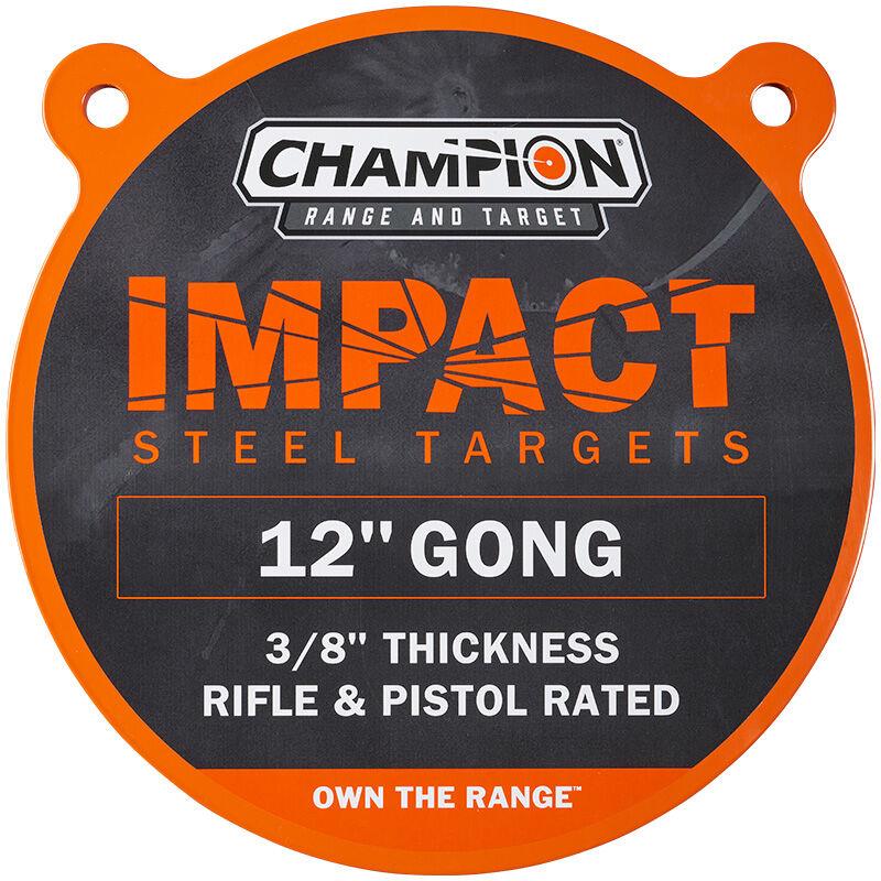 Champion Impact Steel Round Gong Target 12in 3/8" AR500 Centerfire Range