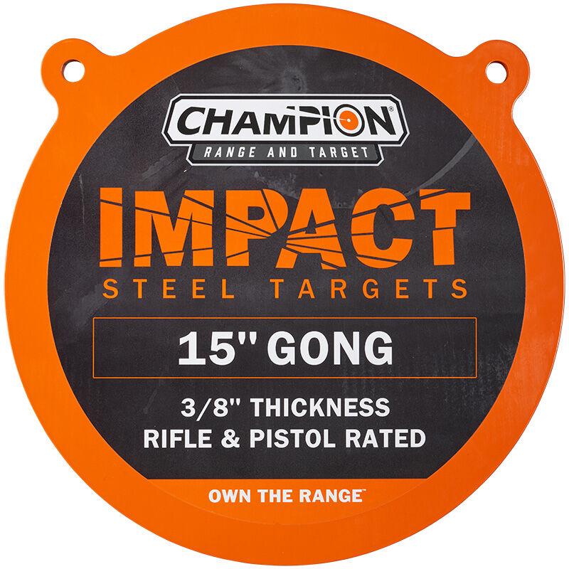 Champion 15-Inch Round Steel Gong Target 3/8" AR500 Laser Cut