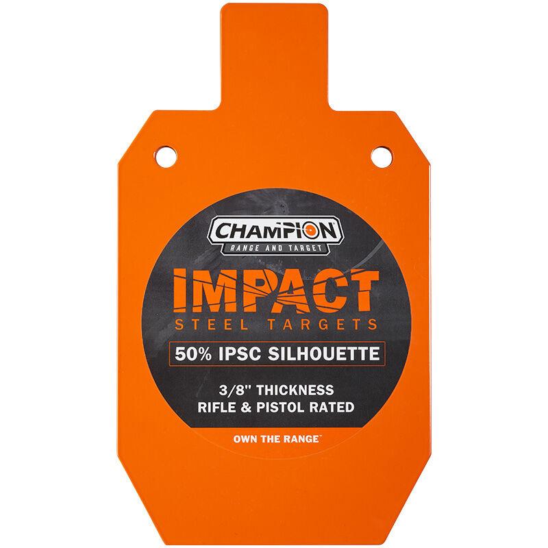 Champion Impact Steel Silhouette 50% IPSC AR500 Target Orange Rifle Rated