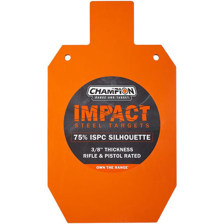 Champion Impact Steel 75% IPSC Orange Silhouette Target Rifle Rated