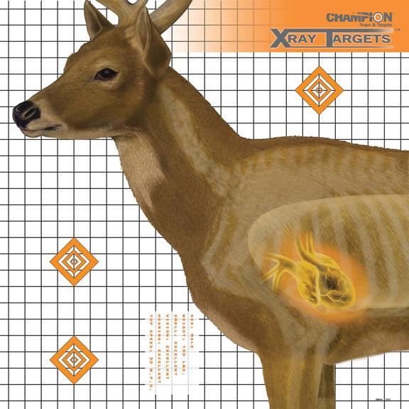 Champion 25x25" X-Ray Deer Paper Target 6-Pack