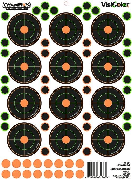 2" Bulls Eye 5PK Range Targets with 60 Pasters