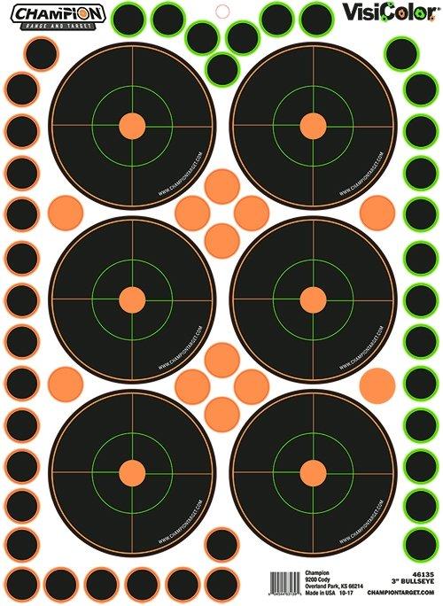 3" Bulls Eye 5PK Range Targets with 150 Pasters