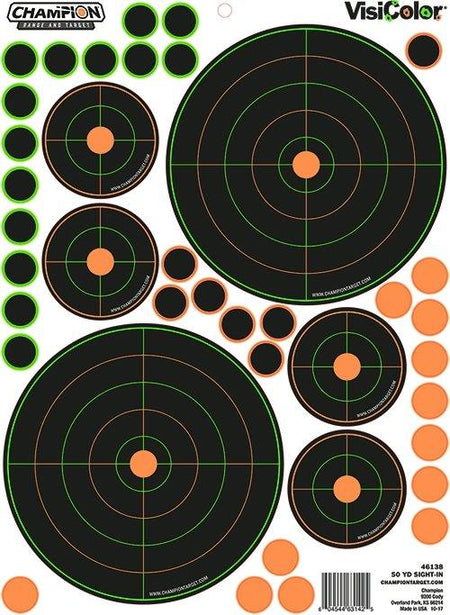 Sight-In Bullseye Variety Targets 50 Yard 5-Pack