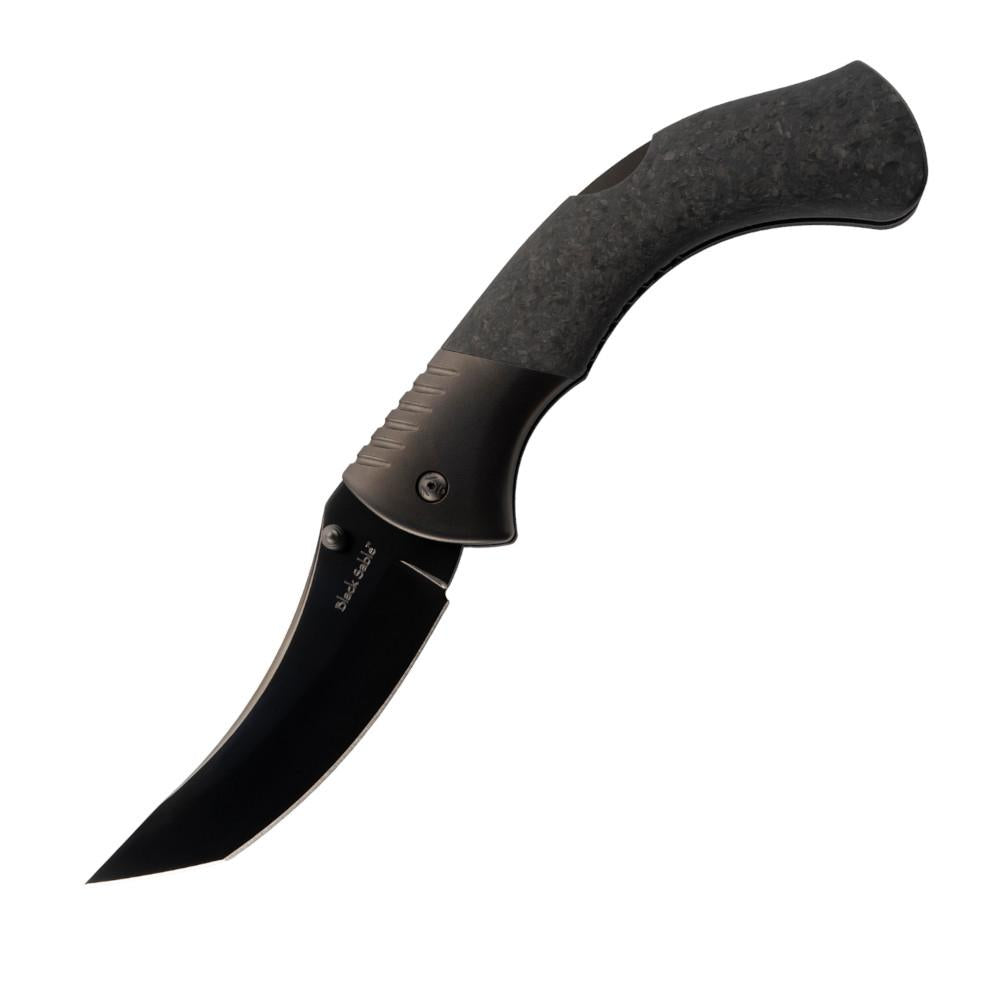 Cold Steel Black Sable XHP Tanto Folding Knife 4.2 Inch Black Blade