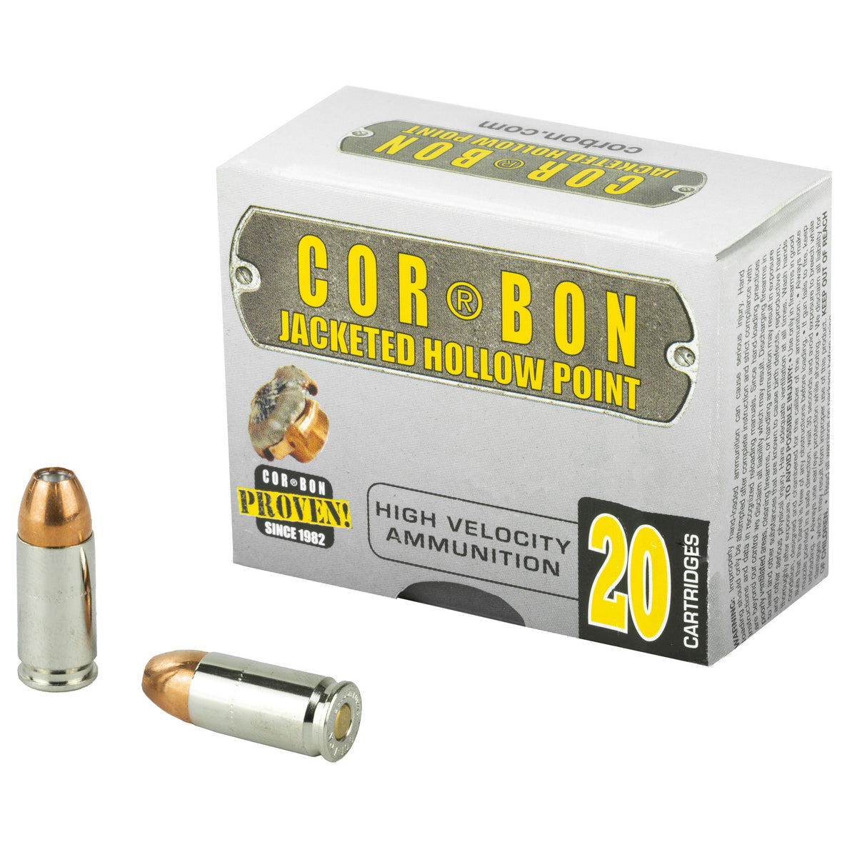 Cor-Bon Self Defense +P Jacketed Hollow Point 115 Grain 9mm Luger/Parabellum