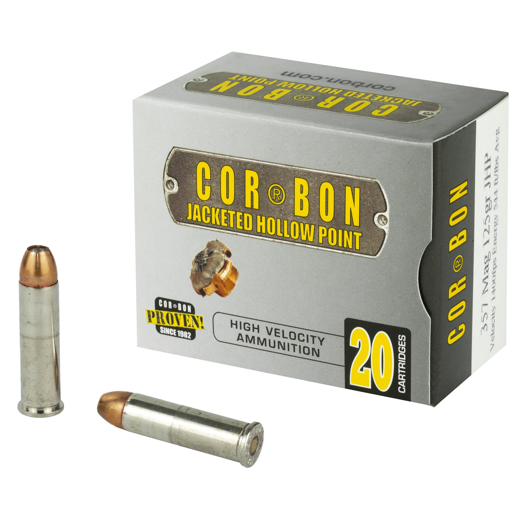 Cor-Bon Self Defense Jacketed Hollow Point 125 Grain .357 Magnum 1450 FPS