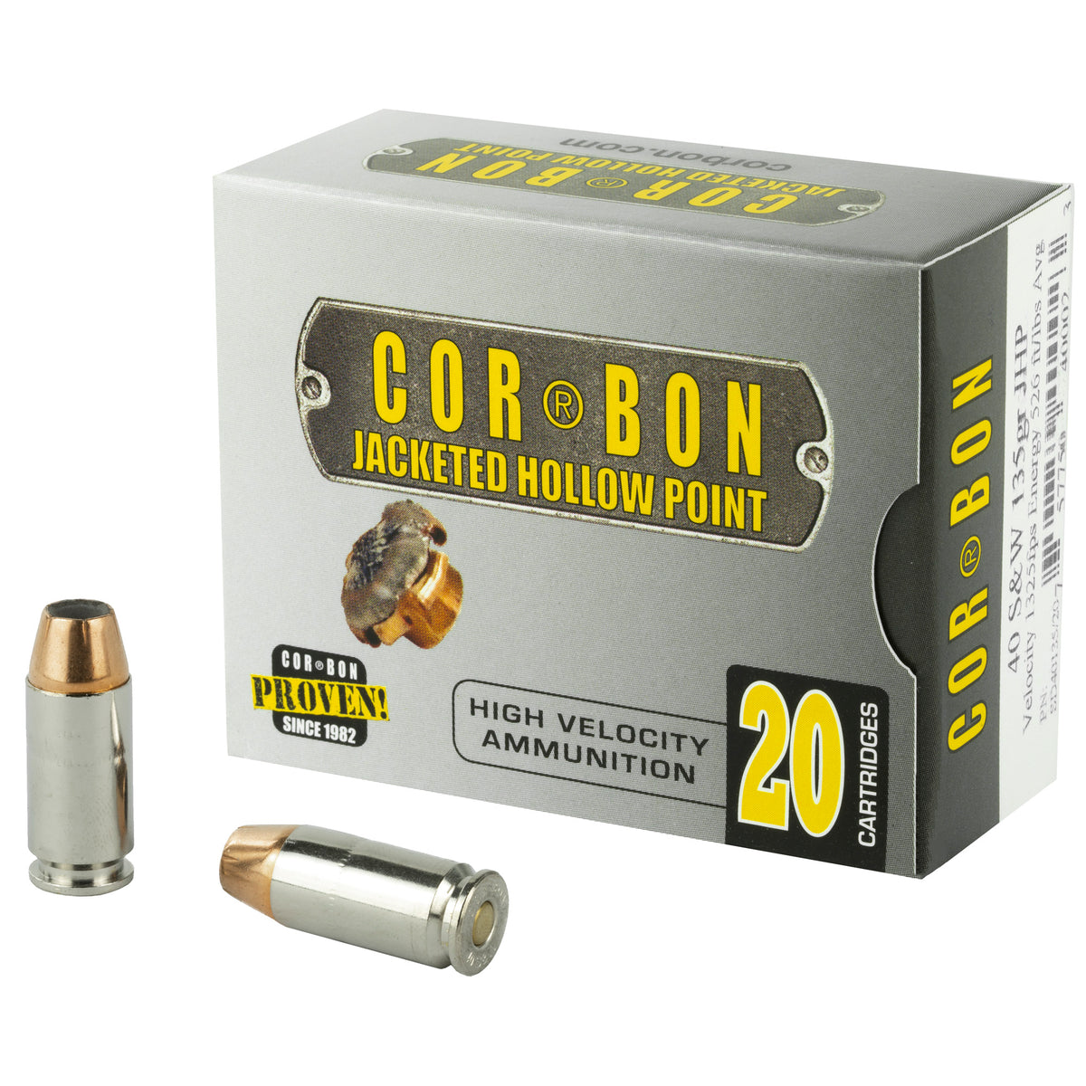 Cor-Bon Self Defense Jacketed Hollow Point 135 Grain .40 S&W 1325 FPS