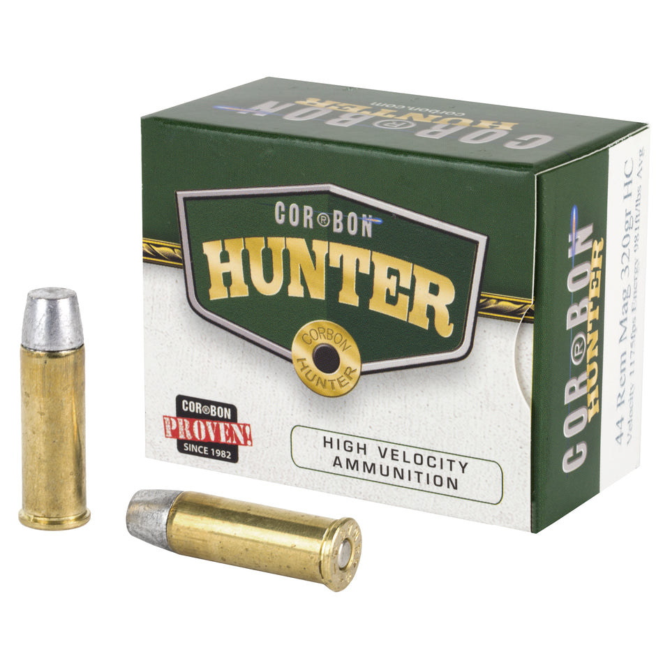 Cor-Bon Hunting Hard Cast .44 Magnum 320 grain Jacketed Hollow Point ammunition