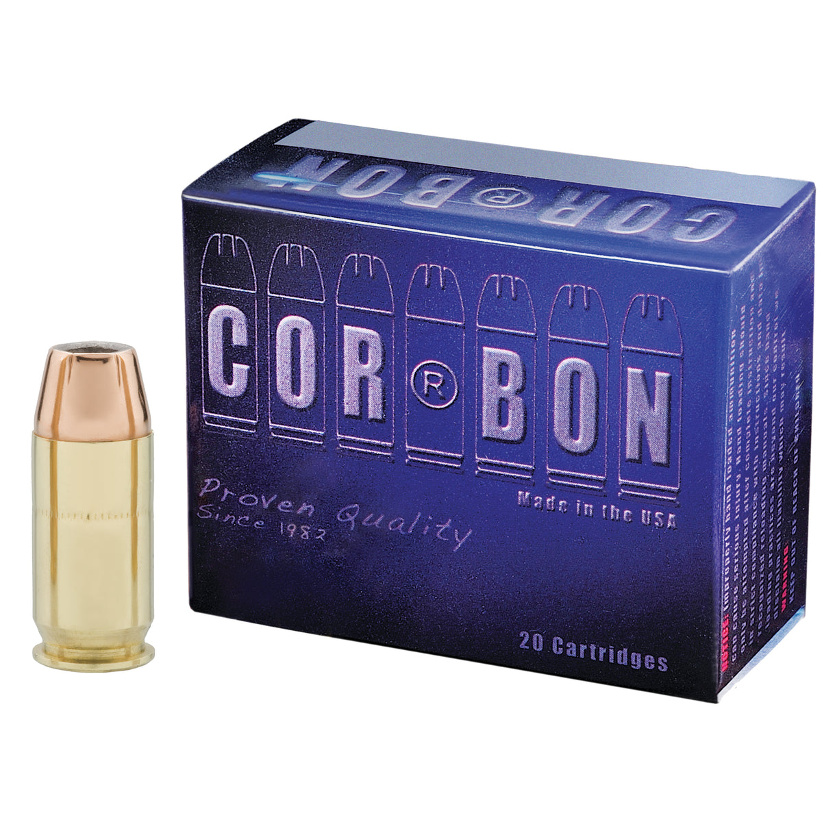 Cor-Bon Self Defense +P Jacketed Hollow Point 185 Grain .45 ACP/Auto 1150 FPS