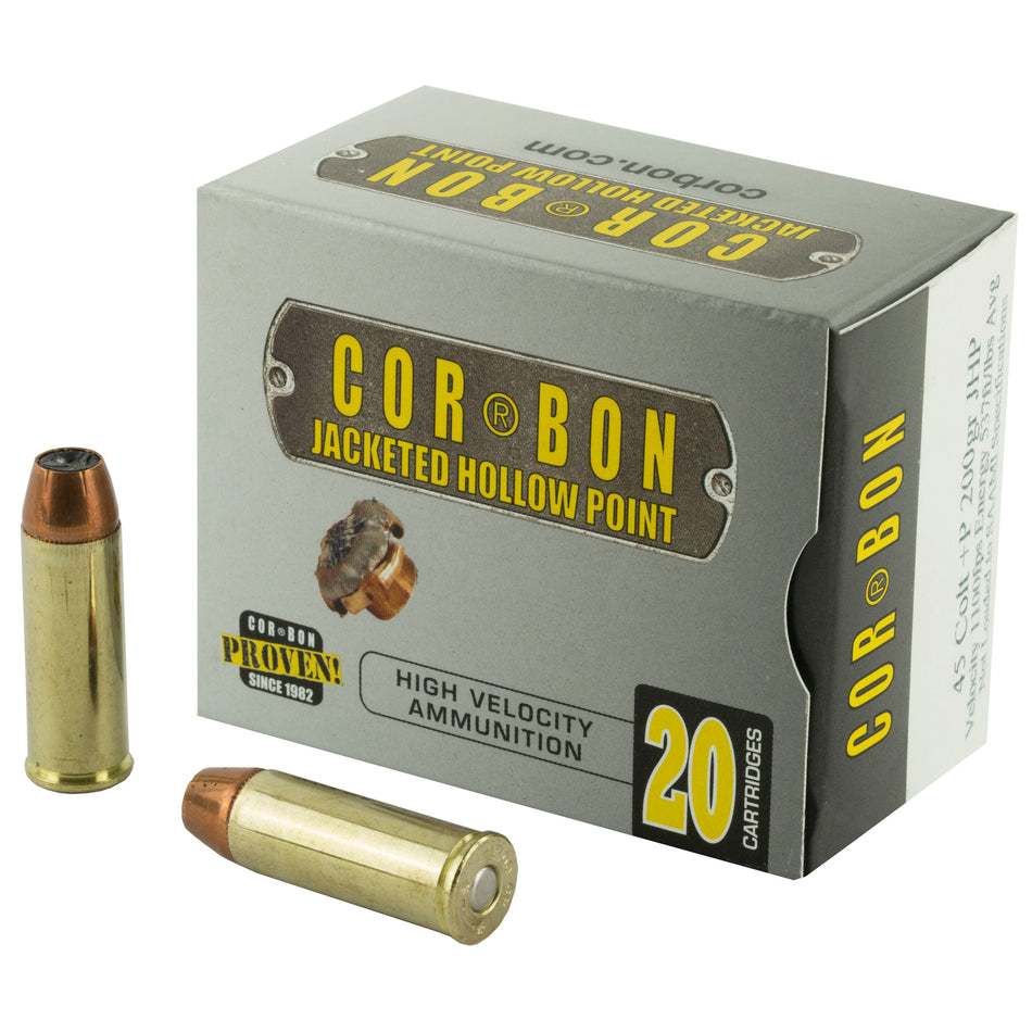 Cor-Bon Self Defense +P Jacketed Hollow Point 200 Grain .45 Long Colt 1100 FPS