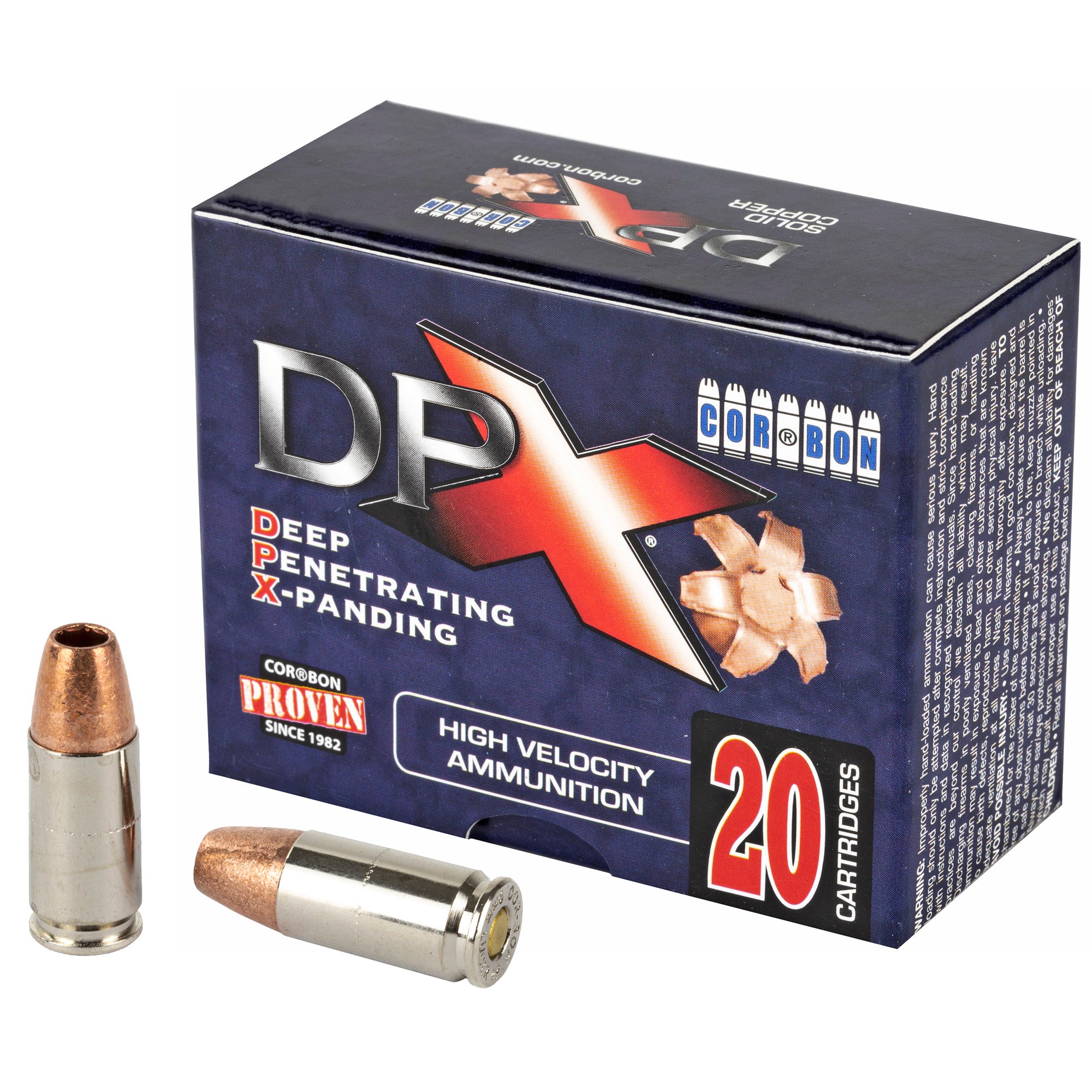 Cor-Bon Deep Penetrating X bullet +P XPB Jacketed Hollow Point 115 Grain 9mm Luger/Parabellum