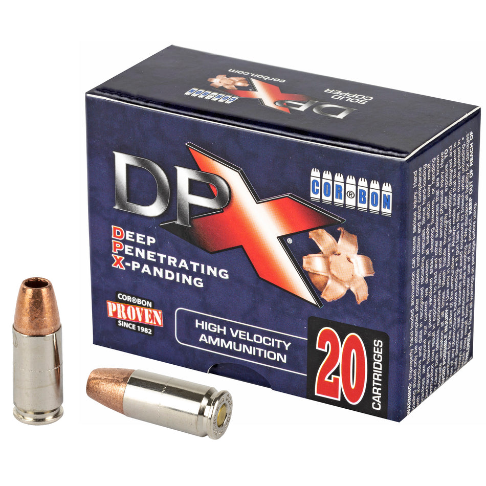 Cor-Bon Deep Penetrating X bullet +P XPB Jacketed Hollow Point 115 Grain 9mm Luger/Parabellum