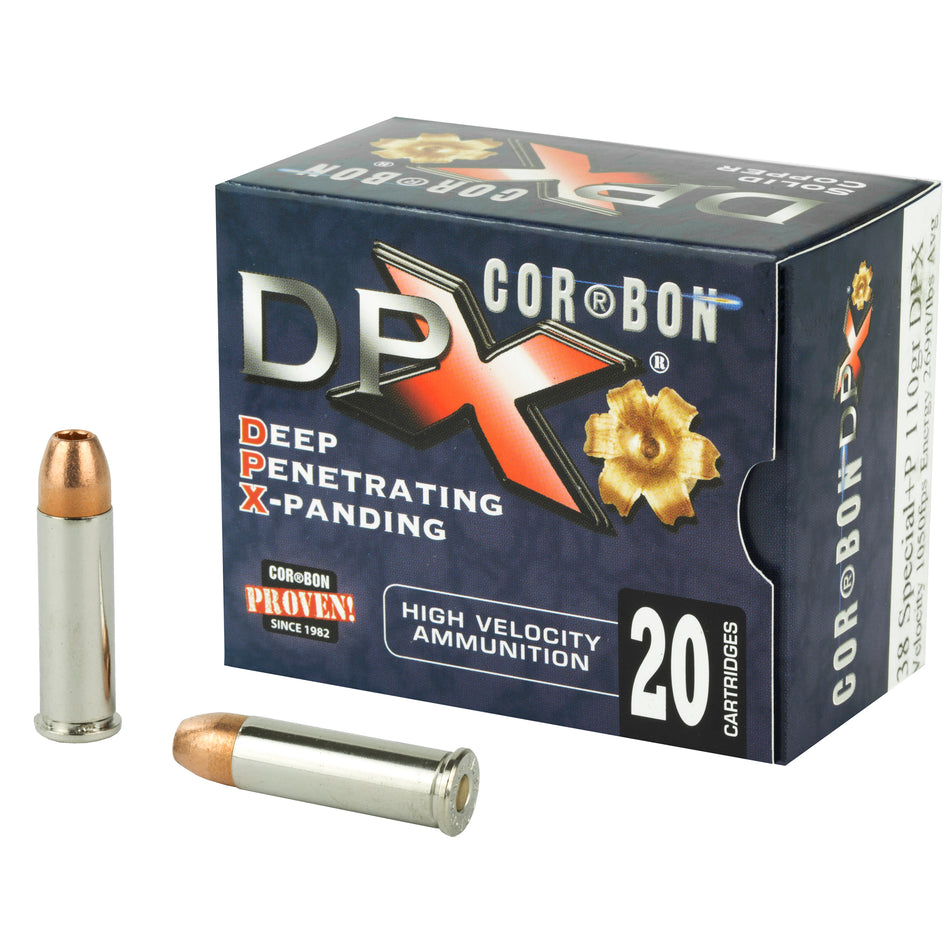Cor-Bon Deep Penetrating X bullet +P XPB Jacketed Hollow Point 110 Grain .38 Special