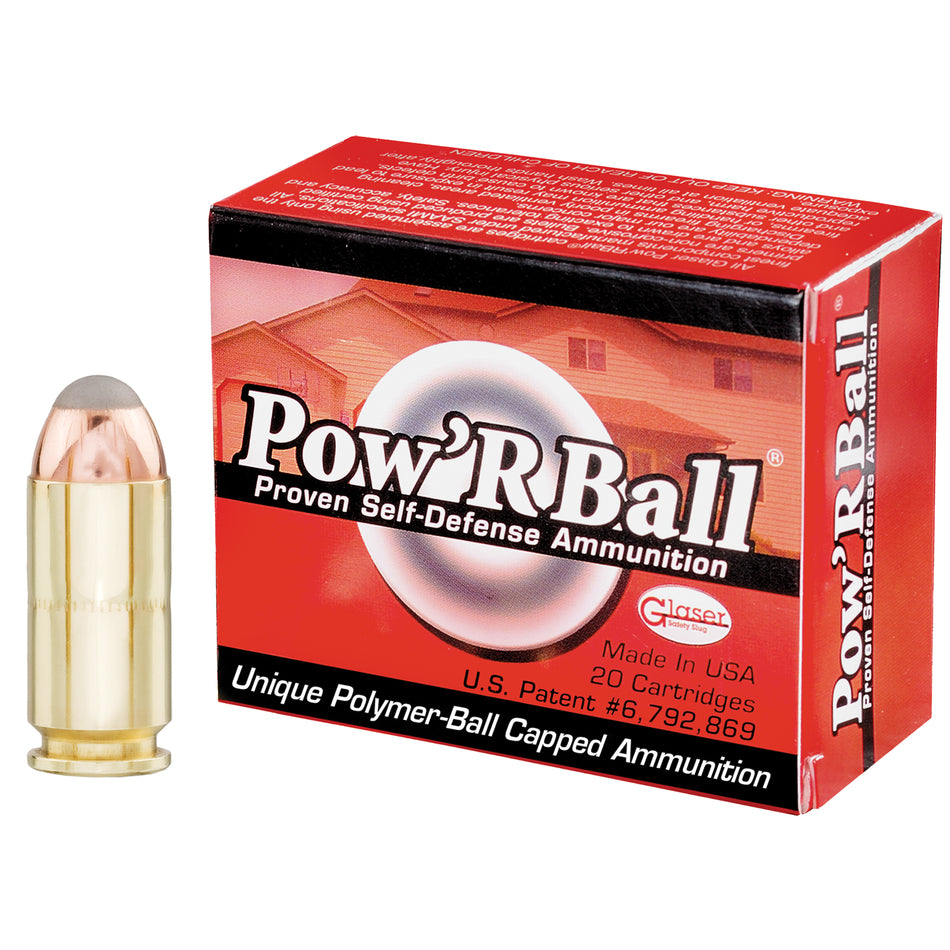 Cor-Bon Glaser Pow'rBall .40 S&W 135 grain Jacketed Hollow Point ammunition