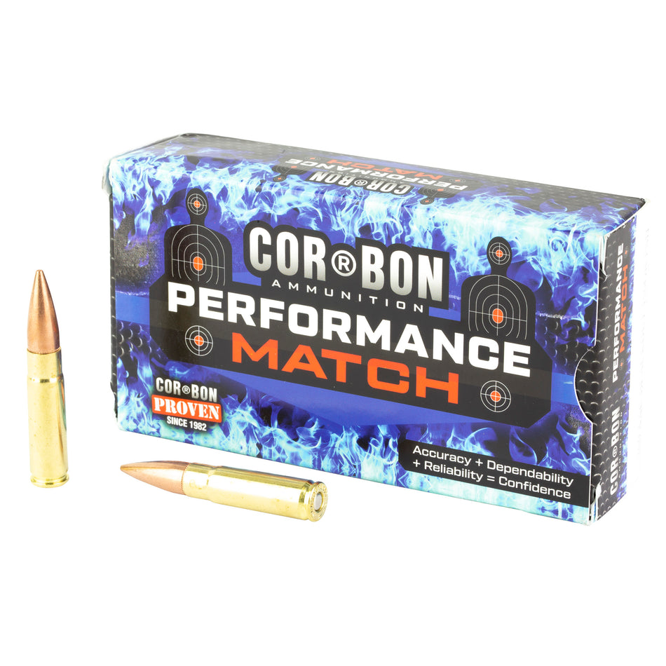 Cor-Bon Performance Match .300 AAC Blackout 150 grain Full Metal Jacket ammunition