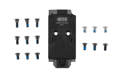 C&H Precision V4 Pistol Optic Plate for CZ Shadow 2 with Built-In Rear Sight, ZEV Posts, Black