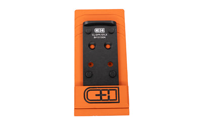 C&H Precision GL-DPP-EFLX Glock MOS Adapter Plate for Delta Point Pro and EOTech EFLX, 6061 Aluminum, Stainless Hardware, Black
