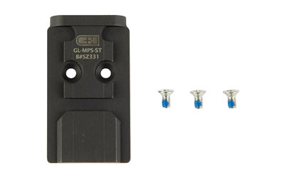 C&H Precision V4 Pistol Optic Mount Plate, Glock MOS Series to Steiner MPS Footprint, Anodized Black
