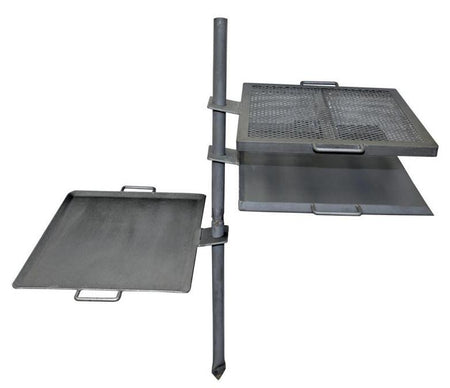 Camp Chef Mountain Man Campfire Grill Griddle and Charcoal Box