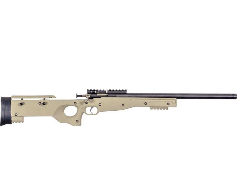 Crickett KSA2150 Precision Full Size 22 LR Single Shot 16.10" Blued Threaded Bull Barrel, Blued Crickettinny Rail Steel Receiver, Flat Dark Earth Synthetic Adj LOP Stock