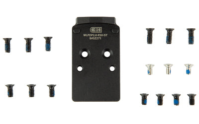 C&H Precision V4 Multi-Optic Mount Plate, Walther PDP 2.0 to Trijicon RCR/RMR/SRO and Holosun 507C/508T, Black