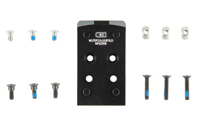 C&H Precision Pistol Optic Mount Plate for Walther PDP 2.0, Fits Leupold Delta Point Pro & EOTech EFLX, Black Anodized