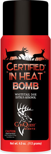 Conquest Scents Certified In Heat Deer Attractant Aerosol 4 oz Spray