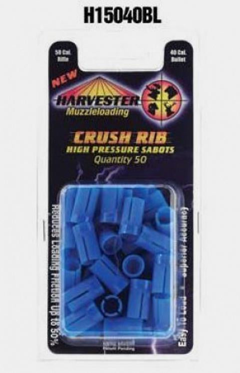 Harvester Muzzleloading 50 Cal Crush Rib Sabots for .40 Cal Bullets - 50 Pack