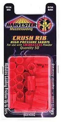 Harvester Muzzleloader 50 Cal Crush Rib Sabots for 45 Cal Bullets Smokeless - 50 Pack