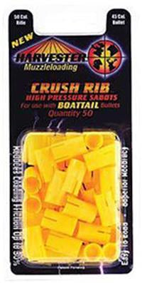 Harvester Muzzleloader 50 Cal Crush Rib Boattail Sabots for 45 Cal Bullets - 50 Pack